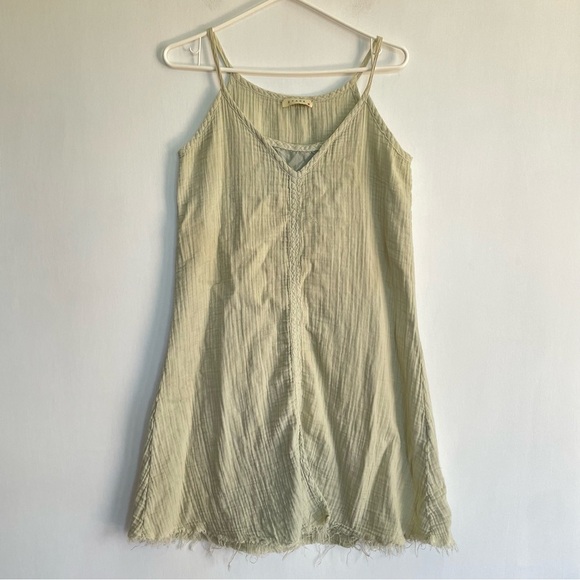 Stark X Women's Light Green Mini Dress Raw Hem Spaghetti Strap Sleeveless XS - Picture 1 of 11